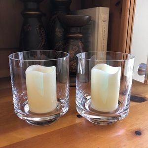 Crate and barrel crystal candle holders